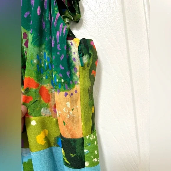 NWT BODEN Pleat Ruffle Maxi Dress in Multi Garden Path - Picture 10 of 13